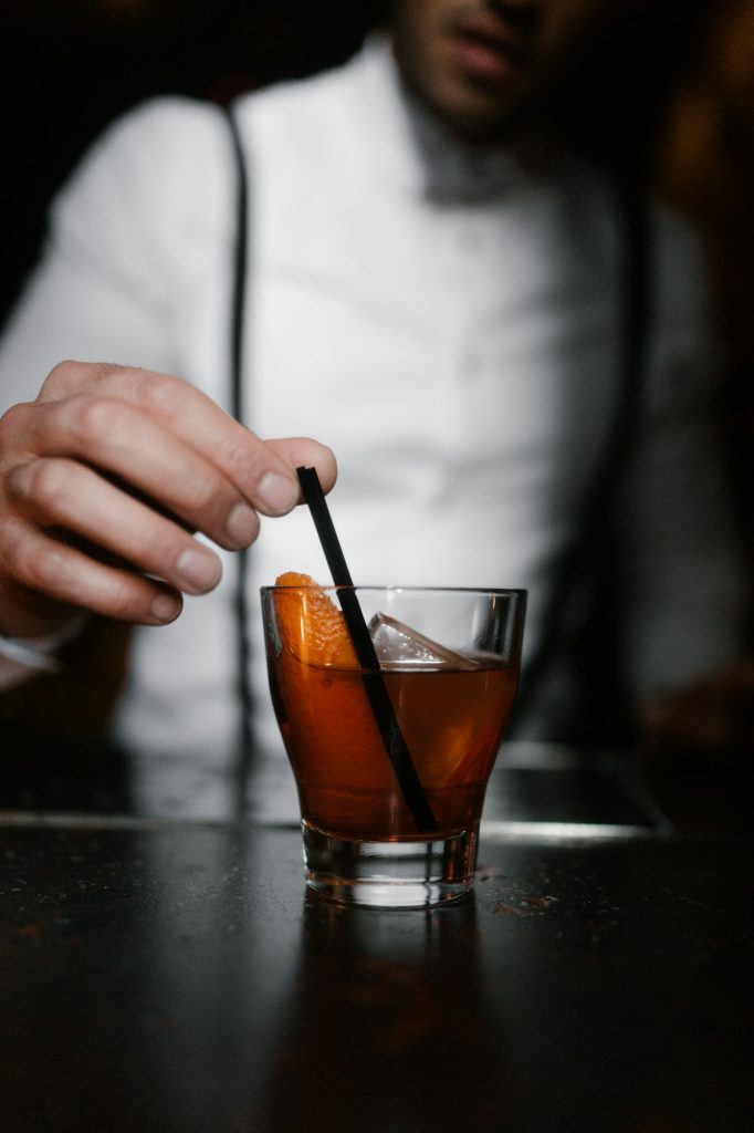 Bartender Making a Cocktail Drink
